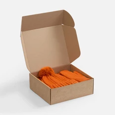 Набор HappyGo: шарф, варежки, шапка, оранжевый фото