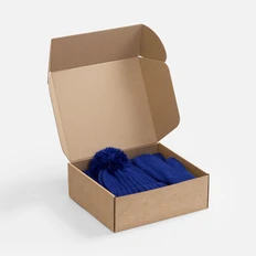 Набор HappyGo: шарф, варежки, шапка, синий фото