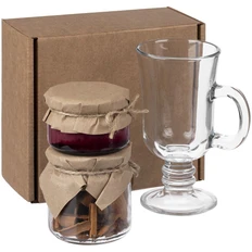 Набор Honey Wine: кружка для глинтвейна, крем-мед с черникой, специи, крафт фото