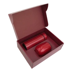Набор Hot Box C red: кофер, термос с датчиком температуры, красный фото