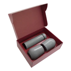 Набор Hot Box C2 red: 2 кофера, термос с датчиком температуры, серый фото