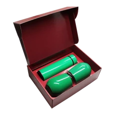 Набор Hot Box C2 red: 2 кофера, термос с датчиком температуры, зеленый фото