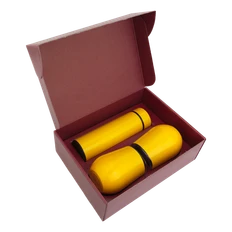 Набор Hot Box C2 red: 2 кофера, термос с датчиком температуры, желтый фото