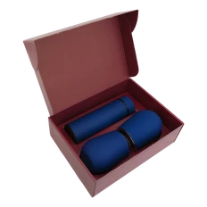 Набор Hot Box CS2 red: 2 кофера, термос с датчиком температуры, синий фото