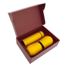 Набор Hot Box CS2 red: 2 кофера, термос с датчиком температуры, желтый фото