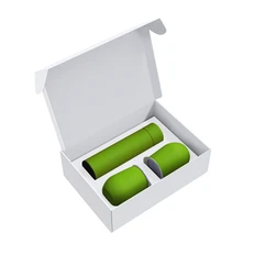 Набор Hot Box CS2 white: 2 кофера, термос с датчиком температуры, салатовый фото