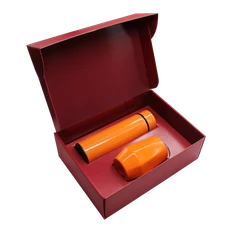 Набор Hot Box E red: кофер, термос с датчиком температуры, оранжевый фото