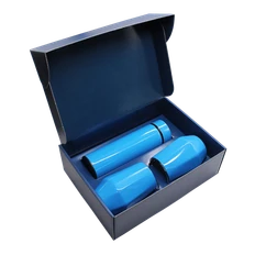 Набор Hot Box E2 blue: 2 кофера, термос с датчиком температуры, голубой фото