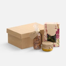 Набор Immuni: крем-мед с манго, иван-чай, миндаль, бежевый фото