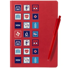 Набор Industry, здравоохранение: ежедневник недатированный, ручка, красный фото