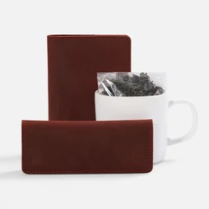 Набор inStream Tea: ключница, обложка для паспорта, кружка, чай черный, красный фото