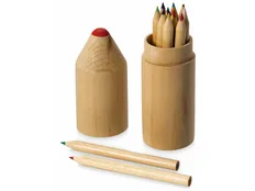 Набор для раскрашивания Drawing в деревянном тубусе: 12 карандашей, крафт фото