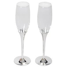 Набор из 2 фужеров для шампанского Crystal, серый фото