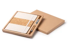 Набор из пробки Beret: блокнот, ручка, бежевый фото