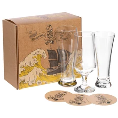 Набор «Капитаны пивных морей», ver. 2: 3 бокала, прозрачный фото