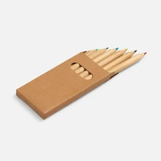 Набор цветных карандашей Pencilvania Mini, 6шт крафт фото