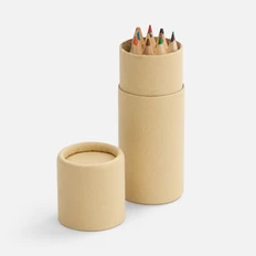 Набор цветных карандашей Pencilvania Tube, 12шт, крафт фото