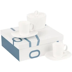 Набор кофейный Altavolo Frammenti: две кофейных пары и сахарница, белый фото