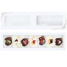 Набор конфет ручной работы «Елочные шары», белый фото