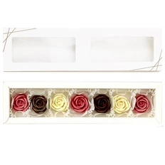 Набор конфет ручной работы «Розы», белый фото