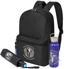 Набор «Космос»: рюкзак, зонт, термобутылка, ремувка, черный фото