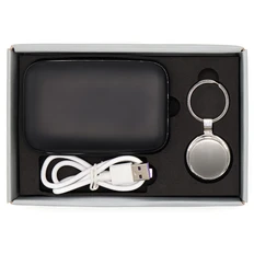 Набор Kosta: внешний аккумулятор 10000 mAh, брелок, черный фото