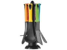 Набор кухонных инструментов Flava, 7 предметов, черный / разноцветный фото