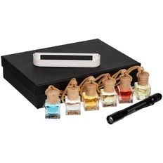 Набор Life Drive: фонарик с фокусировкой луча, ароматизаторы воздуха, парковочная визитка, черный / белый фото