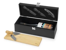 Набор Mino для вина и сыра, черный / серебристый / крафт фото