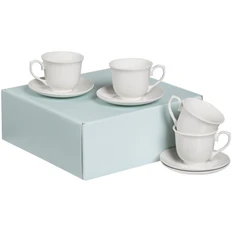 Набор Molti Small Talk на 4 персоны: 4 чайных пары, белый фото