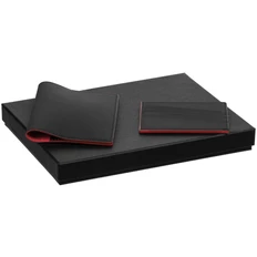 Набор Multimo Mini: обложка для паспорта, картхолдер, черный / красный фото