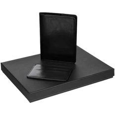 Набор Nebraska Simple: обложка для паспорта и чехол для карточек, черный фото