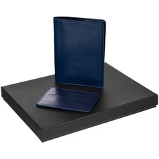 Набор Nebraska Simple: обложка для паспорта и чехол для карточек, синий фото