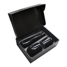 Набор New Box C2 black: 2 кофера, термобутылка, черный фото