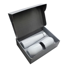 Набор New Box C2 grey: 2 кофера, термобутылка, белый фото