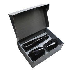 Набор New Box Е2 grey: 2 кофера, термобутылка, черный фото