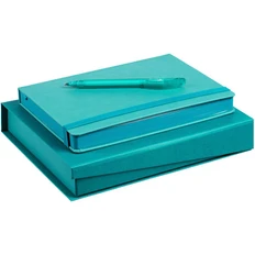 Набор New Factor: ежедневник недатированный, ручка шариковая, бирюзовый фото