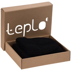 Набор teplo Nordkapp: шапка, шарф, черный фото