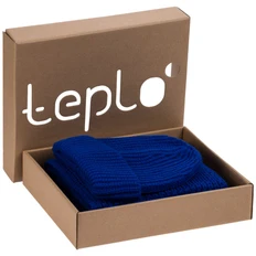 Набор teplo Nordkapp: шапка, шарф, ярко-синий фото