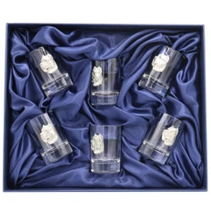 Набор новогодний стопок для водки «Друг человека», прозрачный фото