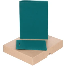 Набор Nubuk Travel: обложка для паспорта, чехол для пропуска, бирюзовый фото