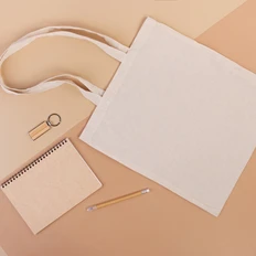 Набор On the Ritz: сумка, блокнот, вечный карандаш, брелок, бежевый фото