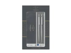 Набор Parker Jotter Core Stainless Steel CT: ручка шариковая, карандаш механический, серебряный фото