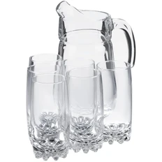 Набор Pasabahce Sylvana: кувшин и шесть стаканов, прозрачный фото