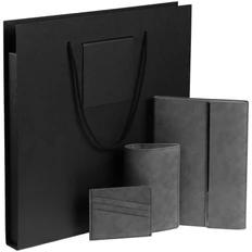 Набор Petrus Flap: ежедневник недатированный, обложка для паспорта, чехол для карточек, серый фото