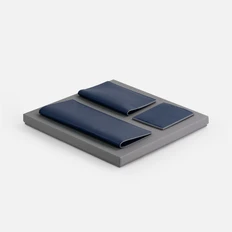 Набор Petrus Trio: органайзер для путешествий, чехол для карточек, обложка для паспорта, синий фото