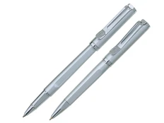 Набор Pierre Cardin Pen and Pen: ручка шариковая, ручка-роллер, серебристый фото