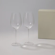 Набор подарочный Blanche: два бокала для вина, прозрачный / серый фото