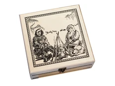 Набор подарочный c чаем «Сокровища Севера» в деревянной шкатулке, бежевый фото