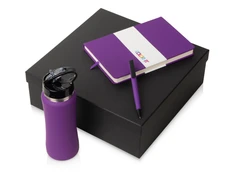 Набор подарочный Color It: блокнот C2, ручка и бутылка, фиолетовый фото
